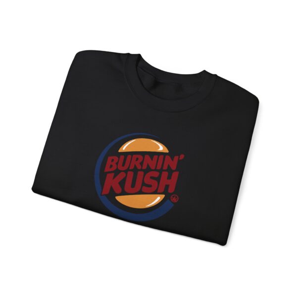 Burnin' Kush Funny 420 Sweatshirt - Image 3
