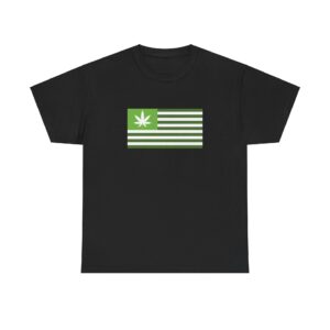 Front of CannAmerican Flag 420 shirt