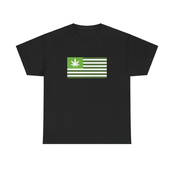 Front of CannAmerican Flag 420 shirt