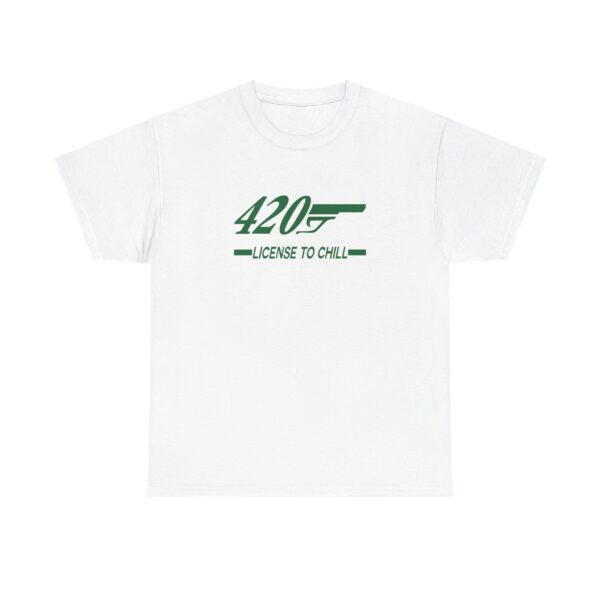 Front of License to Chill 420 shirt