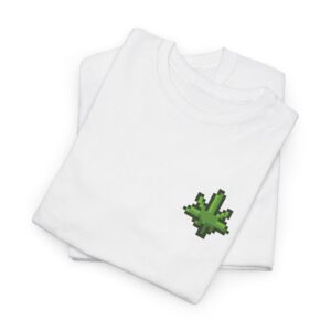 Pixelated Pot Leaf Graphic Weed T Shirt