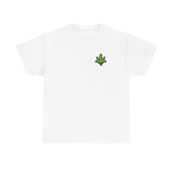 Pixelated Pot Leaf Graphic Weed T Shirt - Image 2