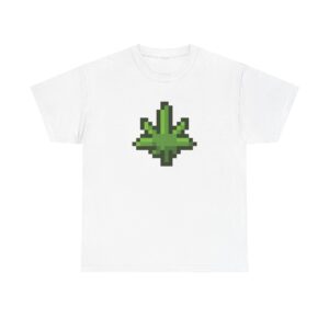 Front of Pixelated Pot Leaf 420 shirt