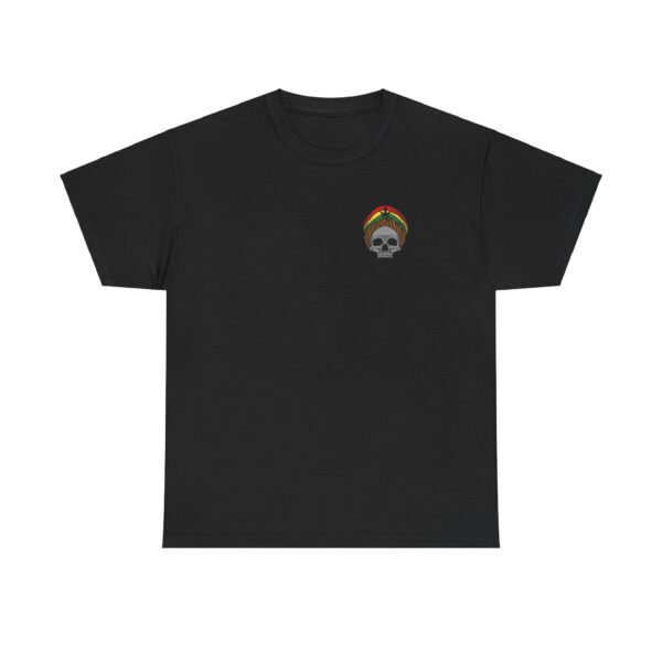 Rasta Skull Graphic Weed T Shirt - Image 2