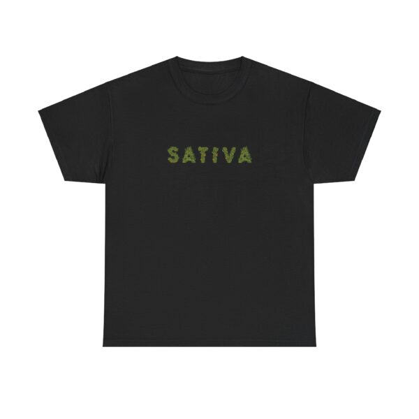 Front of Sativa Flower 420 shirt
