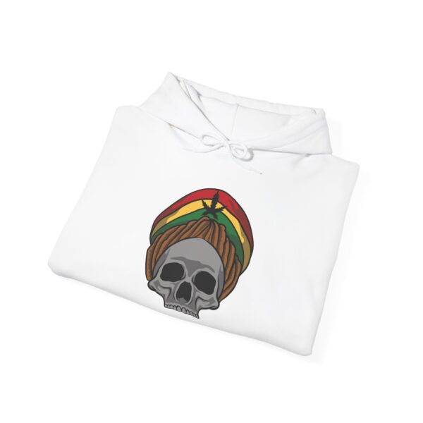 Rasta Skull Graphic Weed Hoodie - Image 3