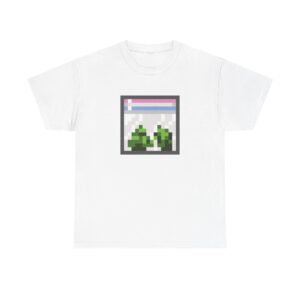 Front of Pixelated Baggie marijuana shirt