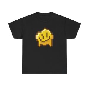 Pixelated Face Melt Graphic 420 T Shirt