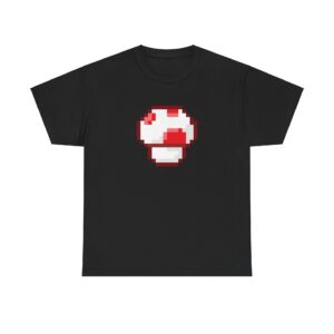 Front of Pixelated Mushroom marijuana shirt
