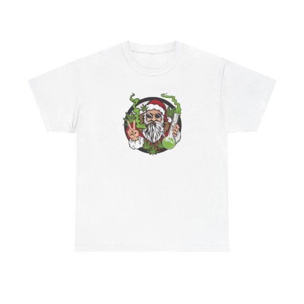 Front of Santa Smokes weed shirt