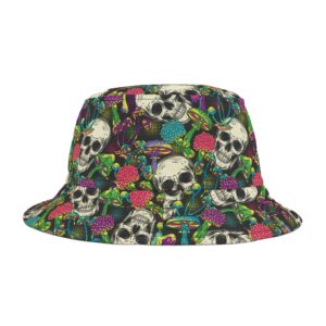 Mushroom Skulls Bucket Hat