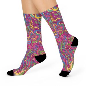 Psychedelic Fractal Trippy Socks
