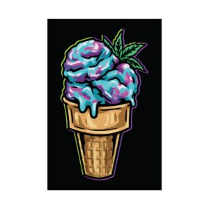 Gelato Cone Weed Poster (24x36)