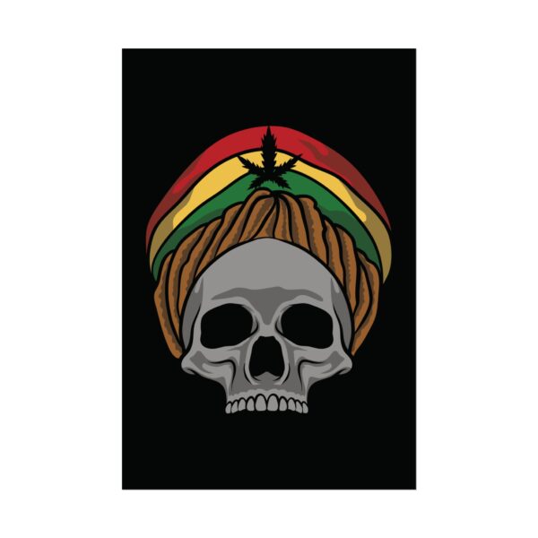 Rasta Skull Weed Poster (24x36)