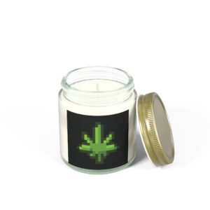 Pixelated Pot Leaf Candle (4oz, Multiple Scents)