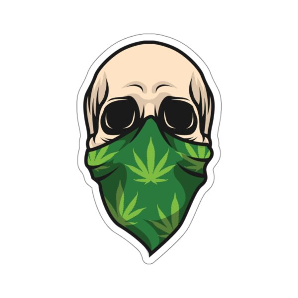 Bandana Skull Weed Stickers