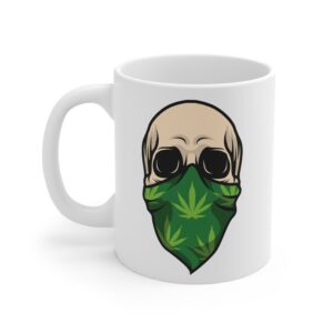 Bandana Skull Marijuana Coffee Mug