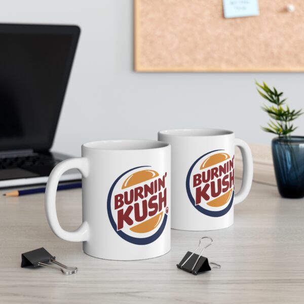 Burnin' Kush Weed Coffee Mug - Image 4