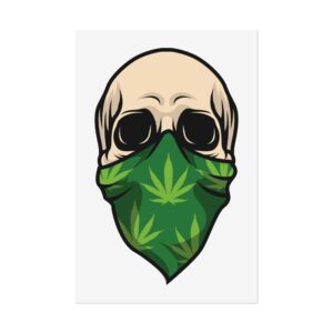 Bandana Skull Weed Poster (24x36)
