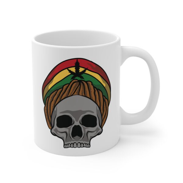 Rasta Skull Stoner Coffee Mug - Image 3