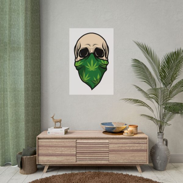 Bandana Skull Weed Poster (24x36) - Image 4