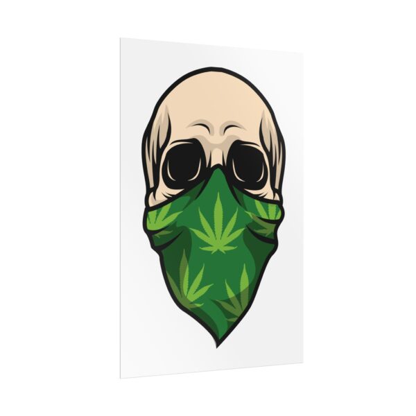 Bandana Skull Weed Poster (24x36) - Image 3