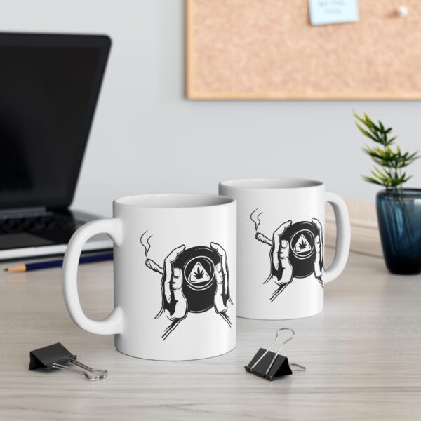 Magic Eight Ball Cannabis Coffee Mug - Image 4