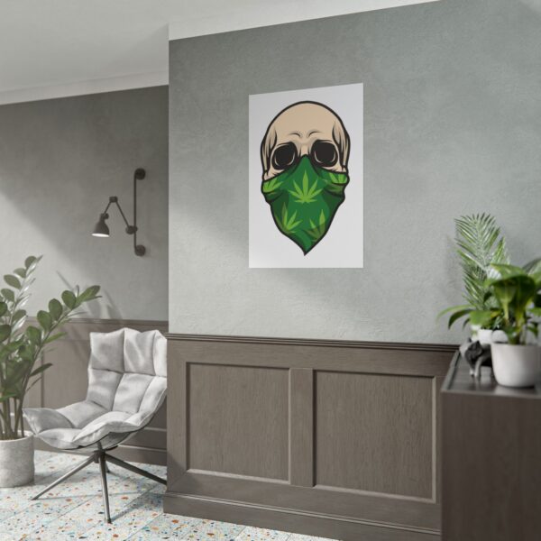 Bandana Skull Weed Poster (24x36) - Image 5