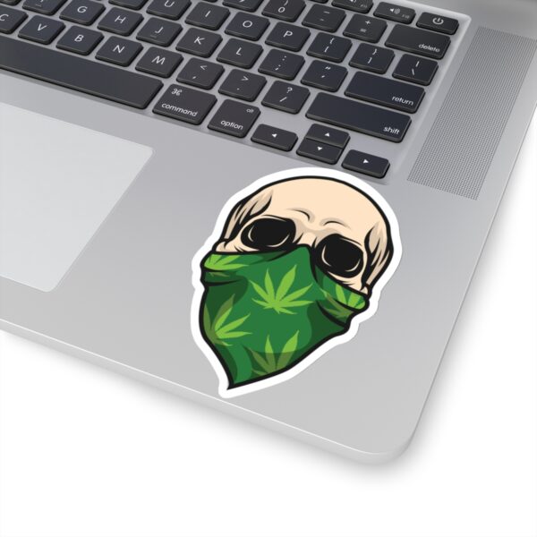 Bandana Skull Weed Stickers - Image 2