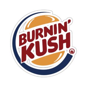 Burnin' Kush Weed Stickers