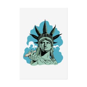 Liberty Lit Weed Poster (24x36)