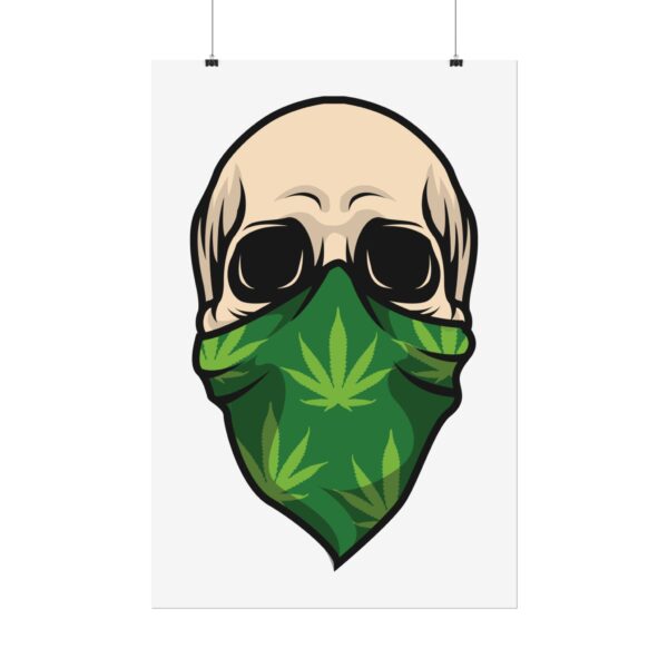 Bandana Skull Weed Poster (24x36) - Image 2