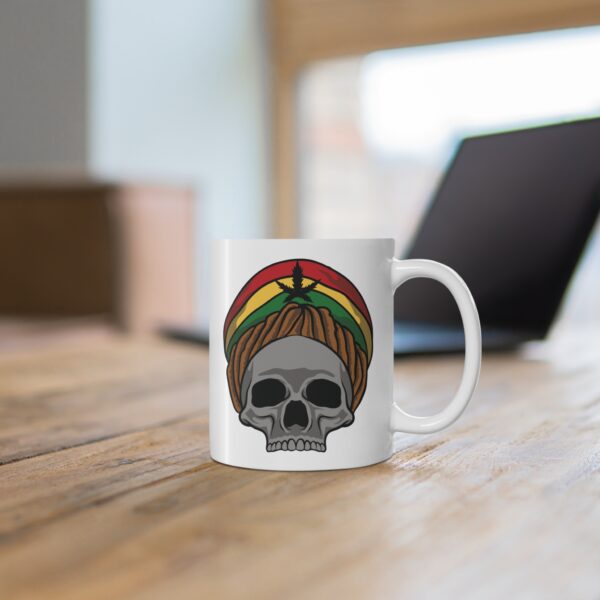 Rasta Skull Stoner Coffee Mug - Image 5