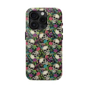 Mushroom Skulls Trippy iPhone Case (Multiple Models)