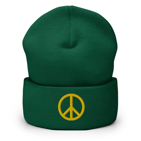Peace Sign Rasta Beanie - Image 2