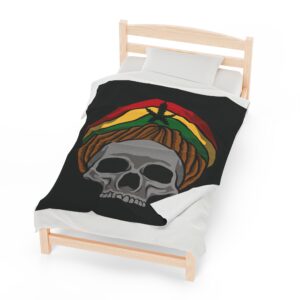 Rasta Skull Weed Blanket (50"x60")