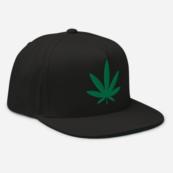 Cannabis Leaf Snapback Hat - Image 2