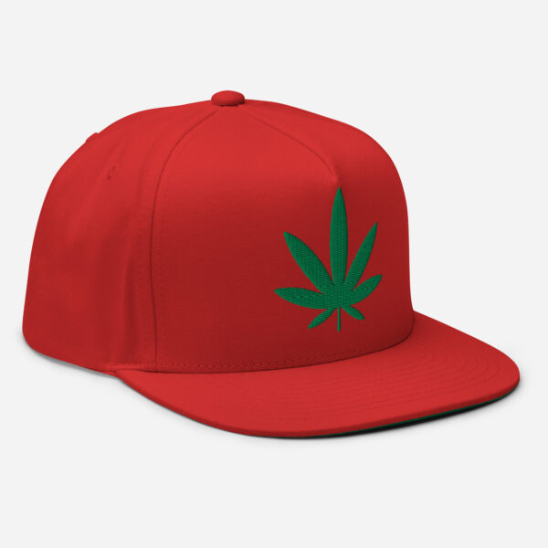Rasta Weed Snapback Hat - Image 2