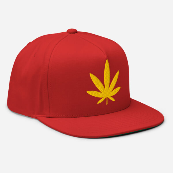 Rasta Weed Snapback Hat - Image 2