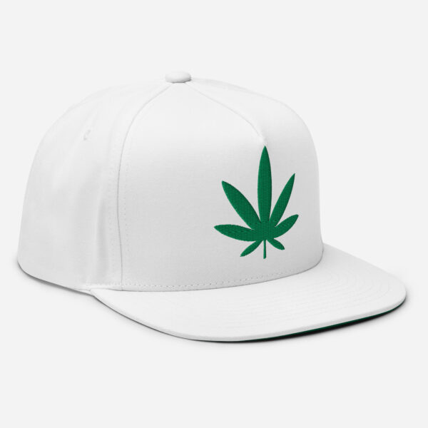 Marijuana Leaf Snapback Hat - Image 2