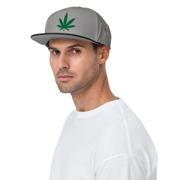 Marijuana Leaf Snapback Hat - Image 2