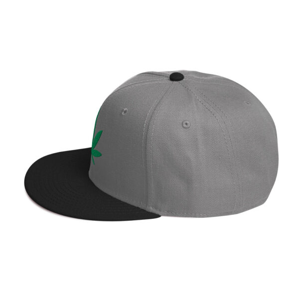 Marijuana Leaf Snapback Hat - Image 4