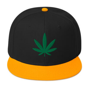Weed Leaf Snapback Hat