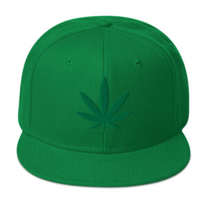 Cannabis Leaf Snapback Hat