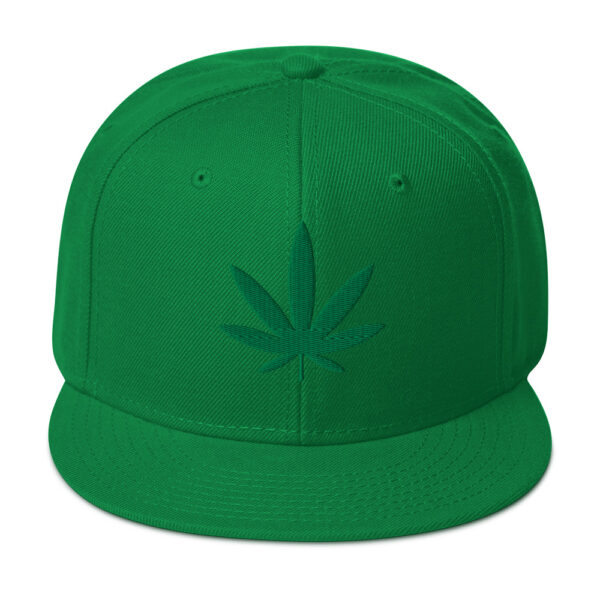 Cannabis Leaf Snapback Hat