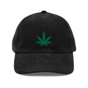 Marijuana Leaf Corduroy Cap