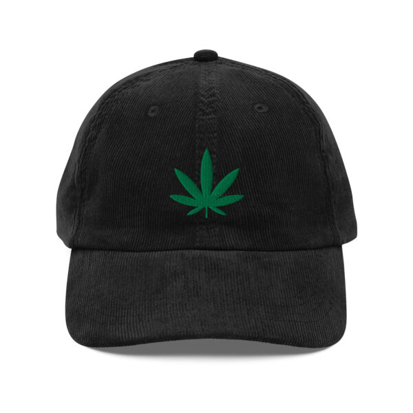 Marijuana Leaf Corduroy Cap